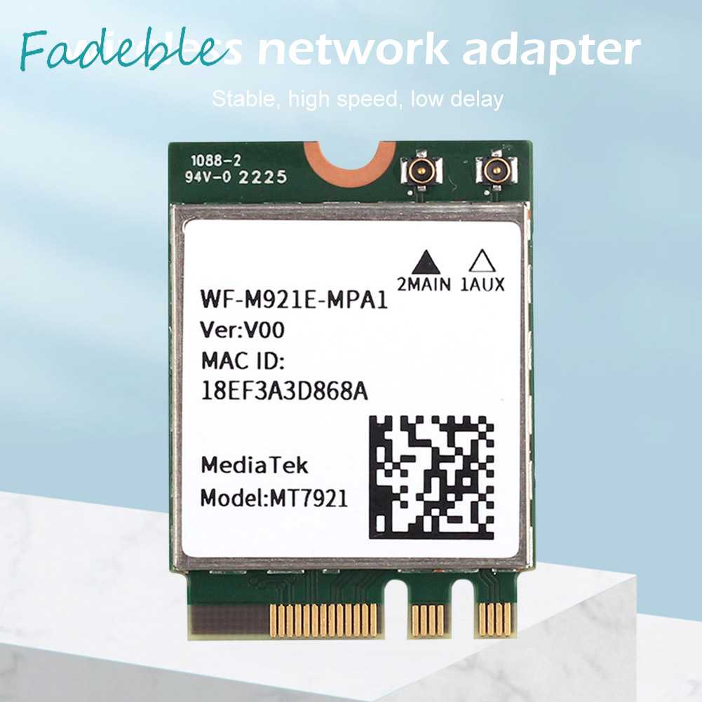 Thẻ Mạng Không Dây MT7921 1200Mbps Băng Tần Kép 2.4Ghz / 5Ghz Cho Laptop