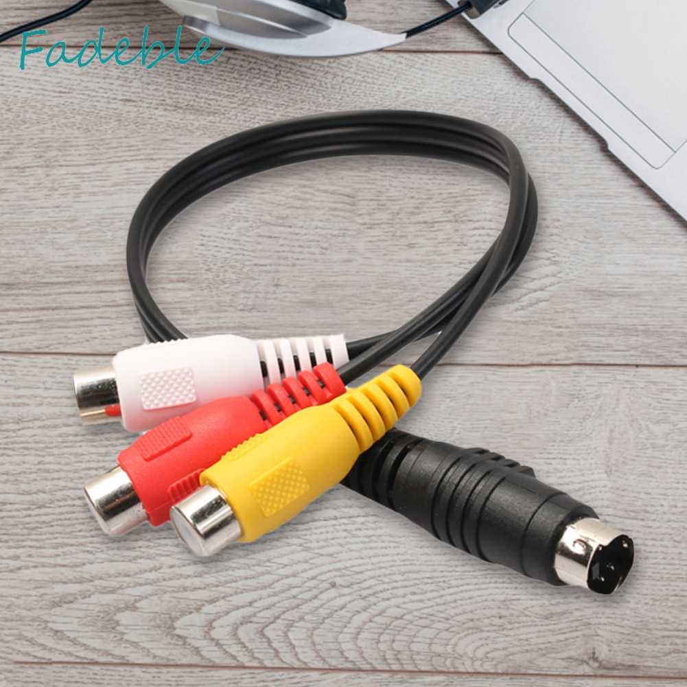 Cáp ChuyểN ĐổI 4 Pin S-Video Sang 3 RCA 28Cm / 11 Inch Cho Laptop