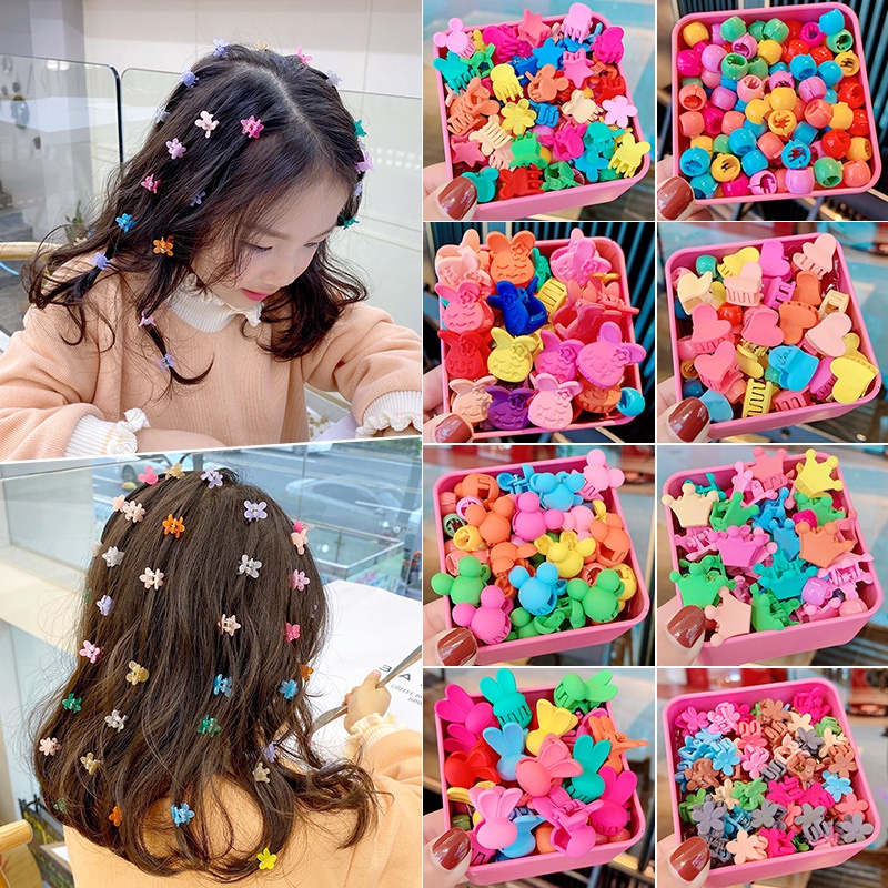 Kẹp Tóc Mini Hình Hoa Siêu Dễ Thương Phong Cách Hàn Quốc Cho Bé Gái
