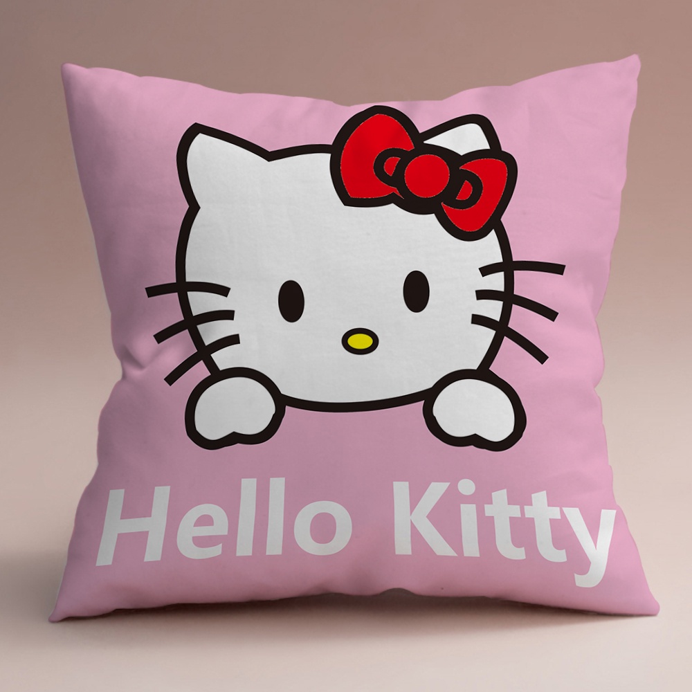 Vỏ Áo Gối Sofa Trang Trí Hình Hello Kitty Dễ Thương