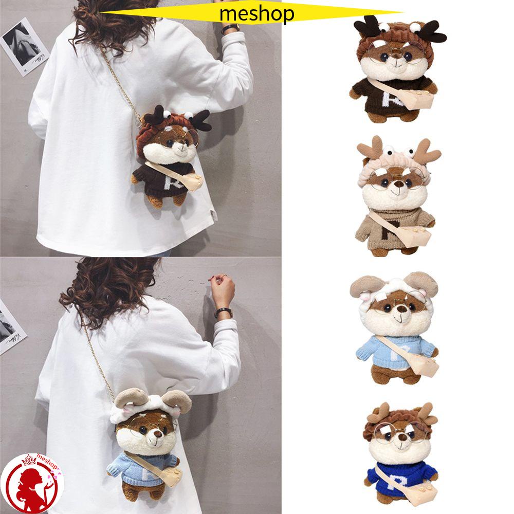 Túi Đeo Chéo Vai Bằng Lông Nhung Thời Trang Dễ Thương