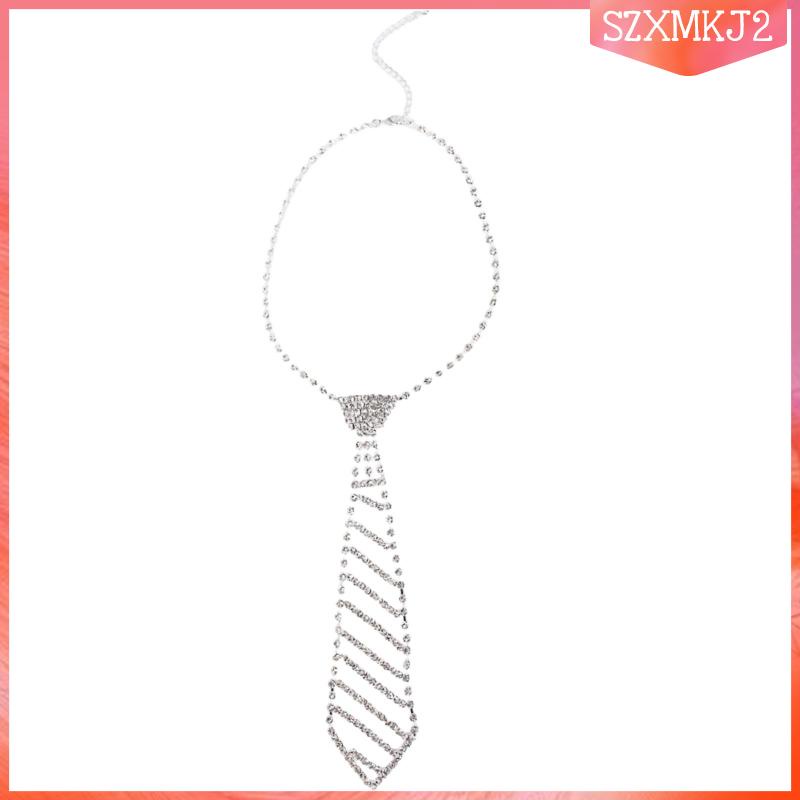 Vòng Cổ Thắt Cà Vạt Đính Đá Giả Kim Cương szxmkj2