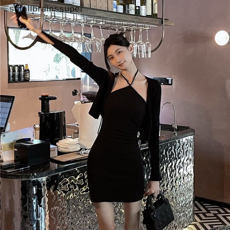 Đầm Ôm Hai Dây Màu Trơn Quyến Rũ Dành Cho Nữ SBS