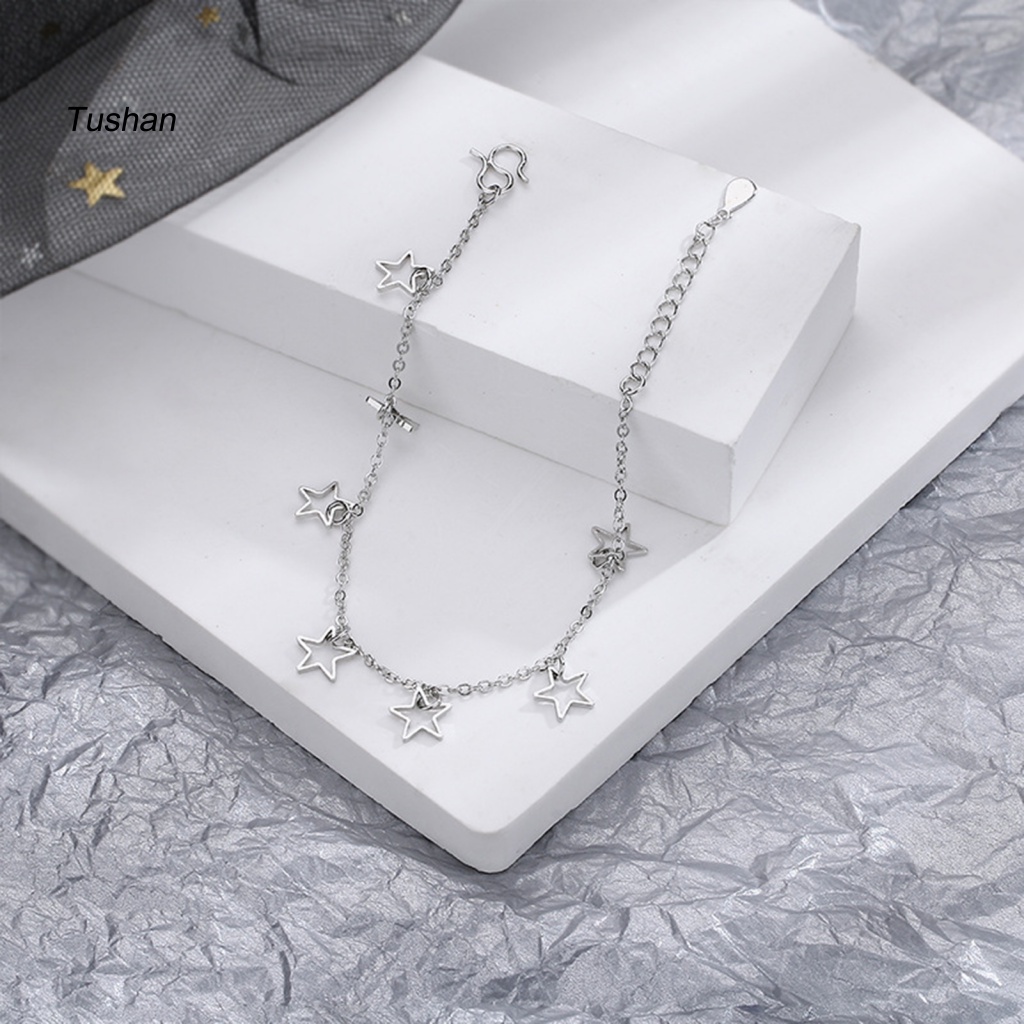 [Ts] Vòng Đeo Tay Phối Tua Rua Hình Ngôi Sao Rỗng Quyến Rũ Có Thể Điều Chỉnh Trang Sức Làm Quà Tặng Thời Trang Ngọ