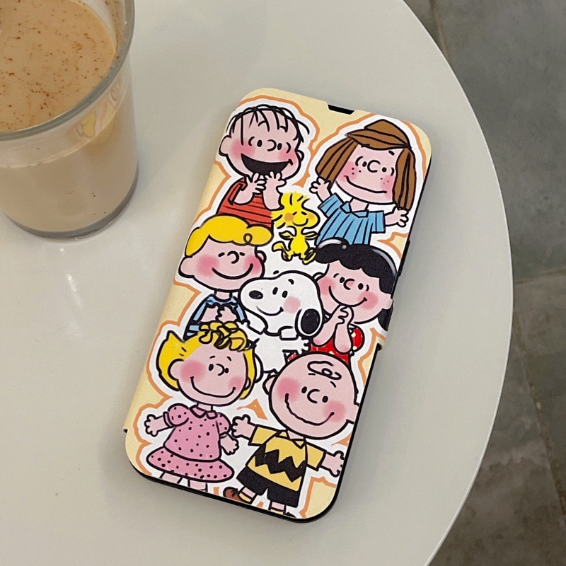 Bao Da Điện Thoại Nắp Lật Kèm Giá Đỡ Họa Tiết Hoạt Hình Dễ Thương Cho iPhone 14 13 12 11 Pro Max 14 Plus Ốp
