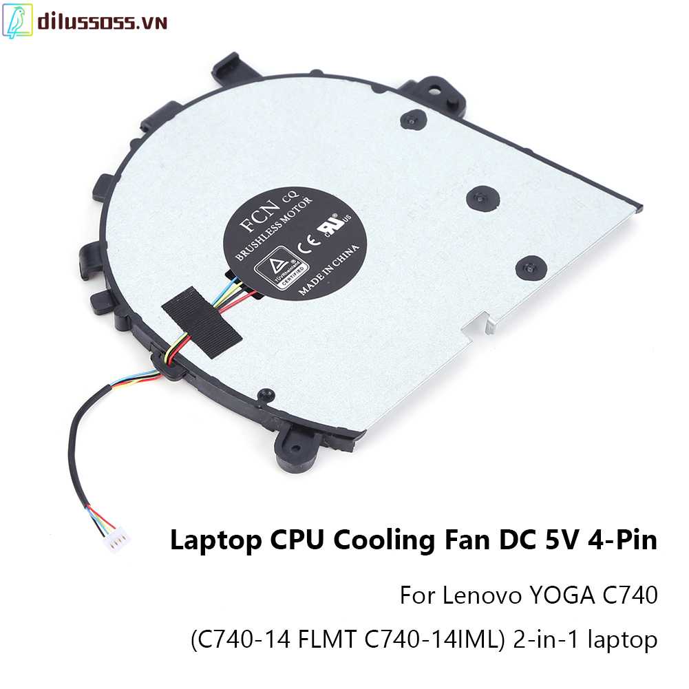 Quạt TảN NhiệT CPU DC 5V 4-Pin Cho Lenovo YOGA C740