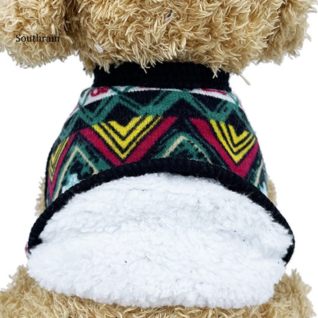 Áo Sweater Vải Polyester Thoáng Khí In Họa Tiết Độc Đáo Giữ Ấm Mùa Đông Cho Cún Cưng