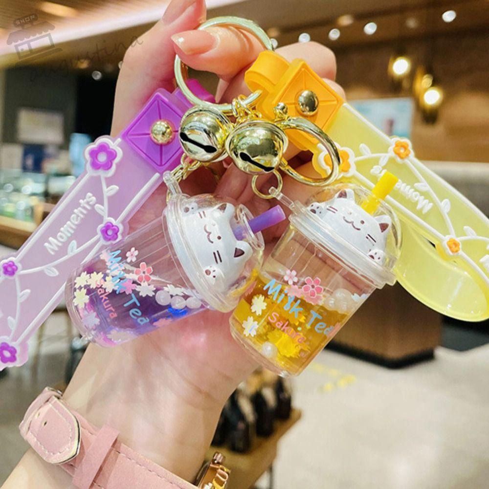 Móc Khóa Mềm Hình Ly Trà Sữa AUGUSTINA Dễ Di Chuyển