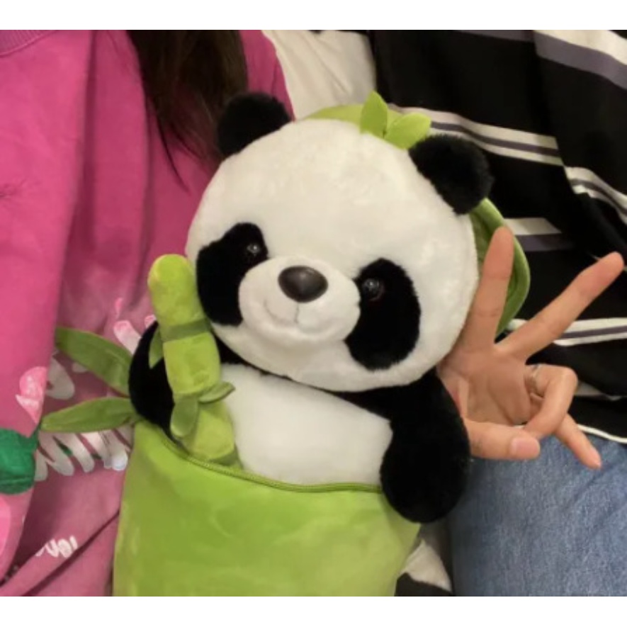 🔥Giao hàng nhanh chóng🔥 Dễ thương tre ống gấu trúc sang trọng kawaii nước mắt gấu trúc nhồi bông thú bông plushie siêu mềm ôm gối