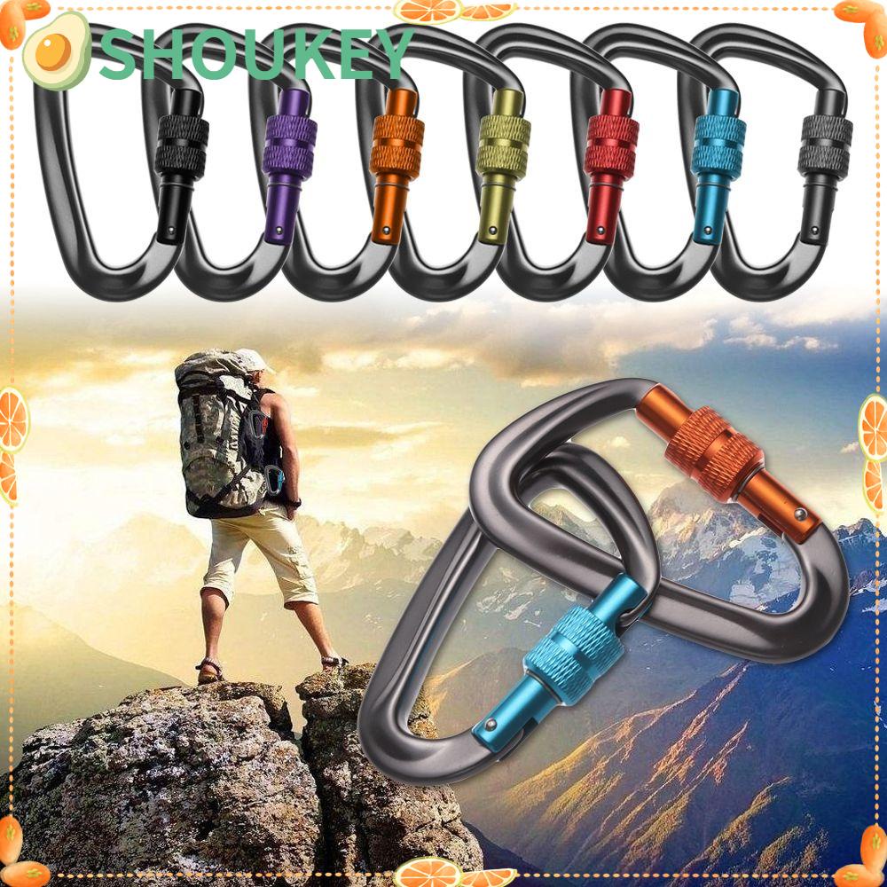 Móc Khóa Chữ D Hỗ Trợ Leo Núi 12KN 7075 Chuyên Dụng