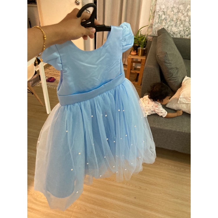 Đầm Công Chúa Dự Tiệc Đính Nơ Xinh Xắn Cho Bé Gái