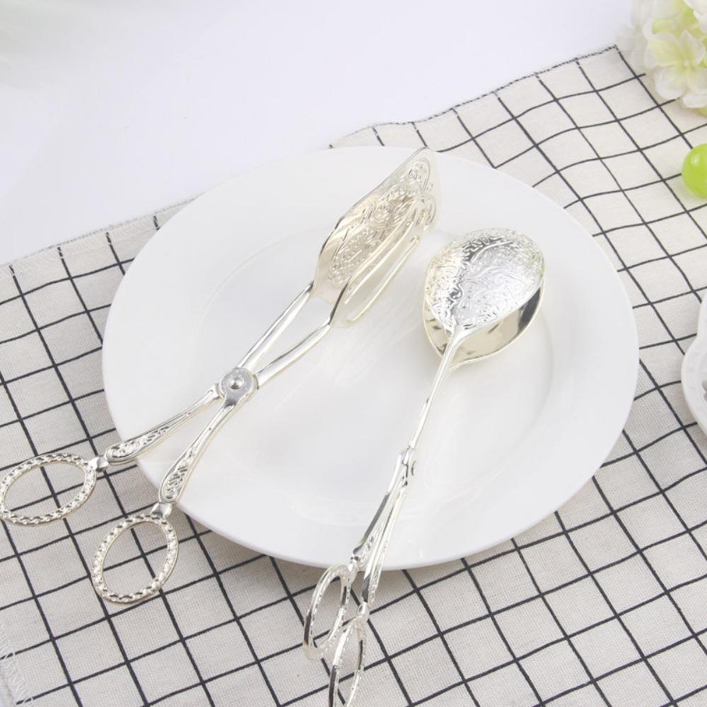 PATRICIA Kẹp Gắp Trái Cây / Bánh Mì / Thức Ăn Vặt Mạ Bạc