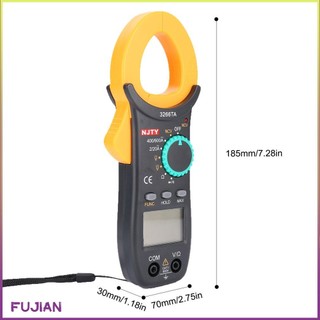 Digital Clamp Meter Njty Dc/Ac Volt Amp Ohm Diode Multimeter Ammeter Multitester Current Voltage Resistance Tester Ncv3266Ta [B/10]
