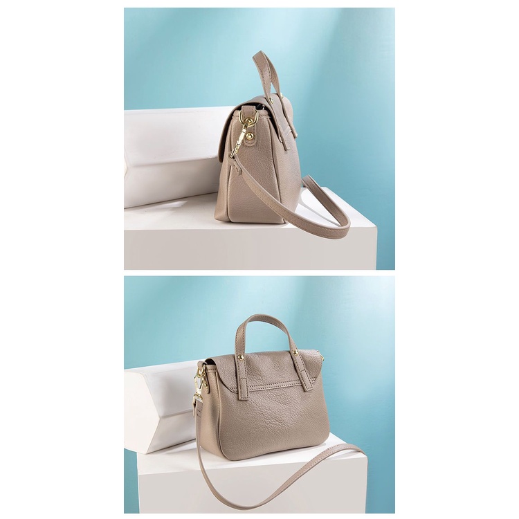 Túi Đeo Chéo Da Bò Mềm Phong Cách Retro Đơn Giản Cho Nữ
