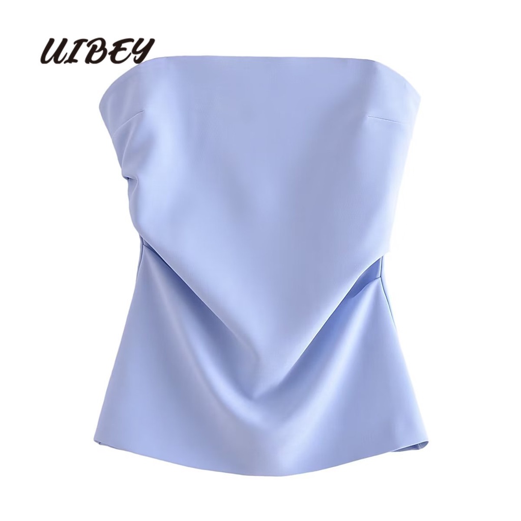 Uibey Áo Hai Dây Màu Sắc Trơn Quyến Rũ 2432