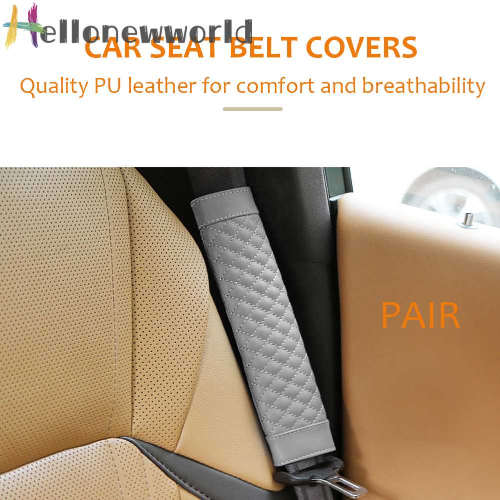 Bộ 2 Miếng Đệm Bọc Dây An Toàn Xe Hơi Bằng Da PU