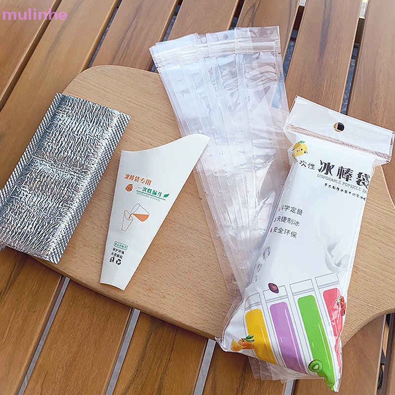 Set 20 Túi Làm Kem Que Dùng Một Lần Kèm Phễu