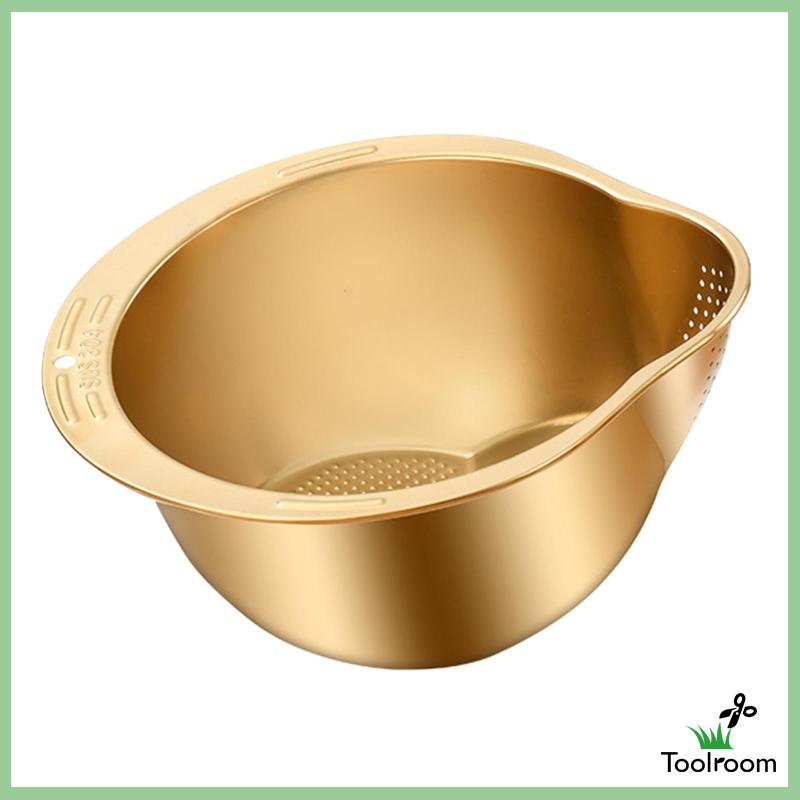 Tô Bằng Thép Không Gỉ Để Rửa Rau Củ Tiện Dụng Và Bền