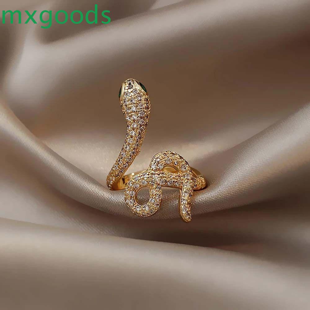 Nhẫn Hở Phong Cách Vintage Cá Tính Cho Nữ|Nhẫn Đính Đá Zircon Phong Cách Hàn Quốc Cho Nữ