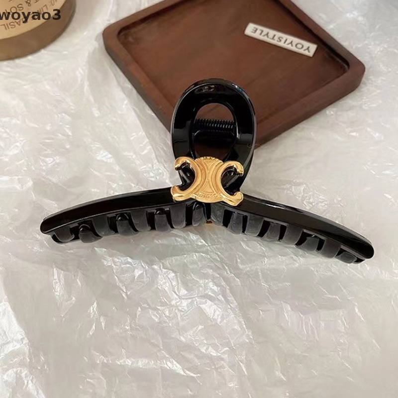 [woyao3] Kẹp Tóc Xoăn Hình Cá Mập Lớn Phong Cách retro Thanh Lịch Cho Nữ Dùng Tại Nhà / Tiệc Tùng