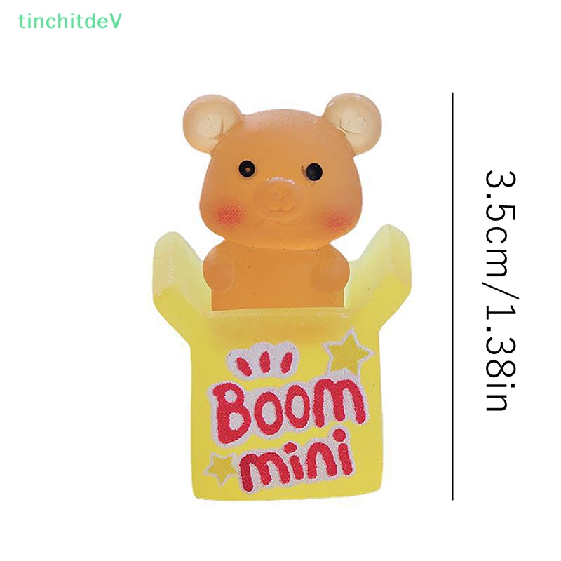 [TinchitdeV] Tượng Hoạt Hình Động Vật Thỏ Vịt Gấu Phát Sáng Mini Để Bàn Trang Trí Xe Hơi [Mới]