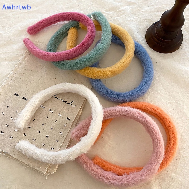 Băng Đô Cài Tóc Bằng Lông Thỏ Dày Dặn Ấm Áp Thời Trang Cho Nữ Mới