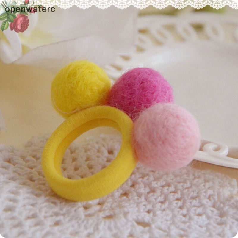 1 Dây Cột Tóc Co Giãn Đính Bóng Lông Màu Sắc Ngẫu Nhiên Cho Bé Gái Vn