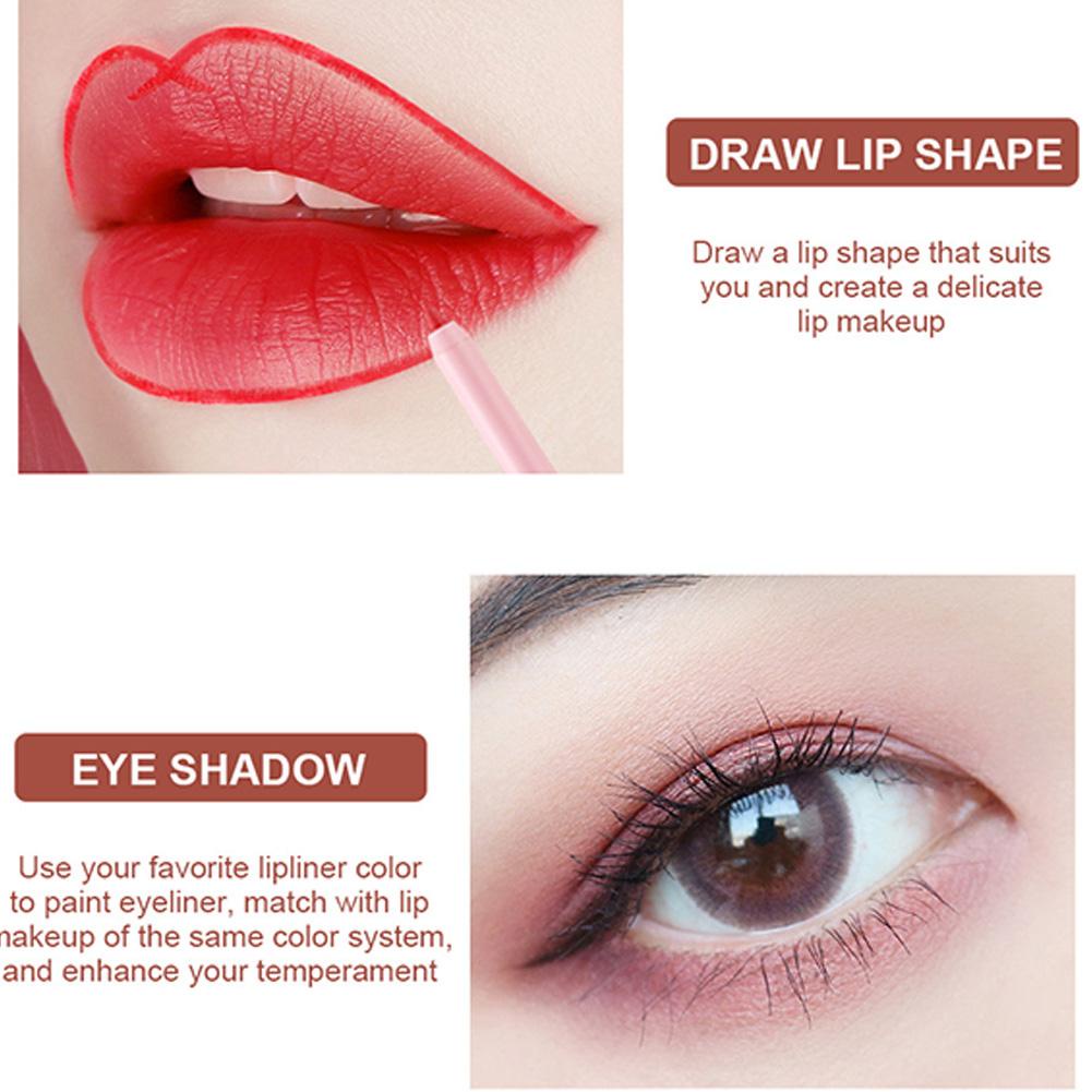 Chì Kẻ Viền Môi 12 Màu Sắc Lâu Trôi Không Thấm Nước Mã J1T4