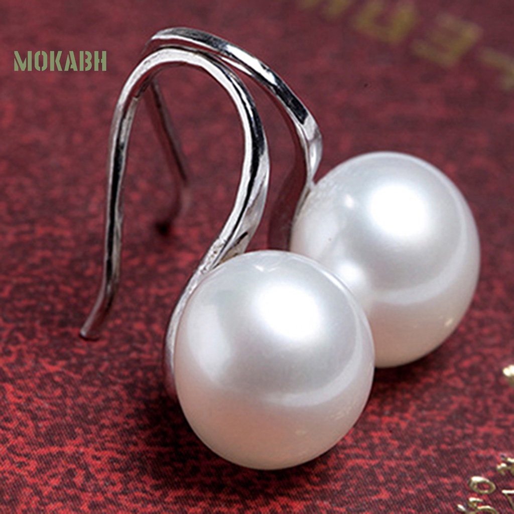 Bông Tai Móc Đính Ngọc Trai Giả Nhỏ Gọn Dễ Phối Đồ Thanh Lịch Cho Nữ