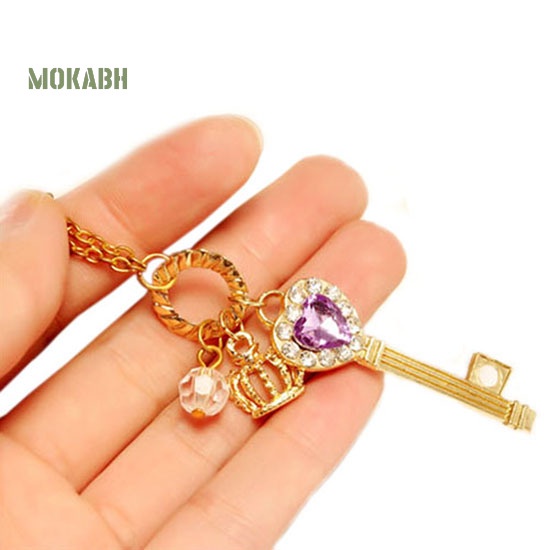 Vòng cổ Mặt Hình Chìa Khóa / Vương Miện / Trái Tim Đính Đá Thời Trang Cho Nữ