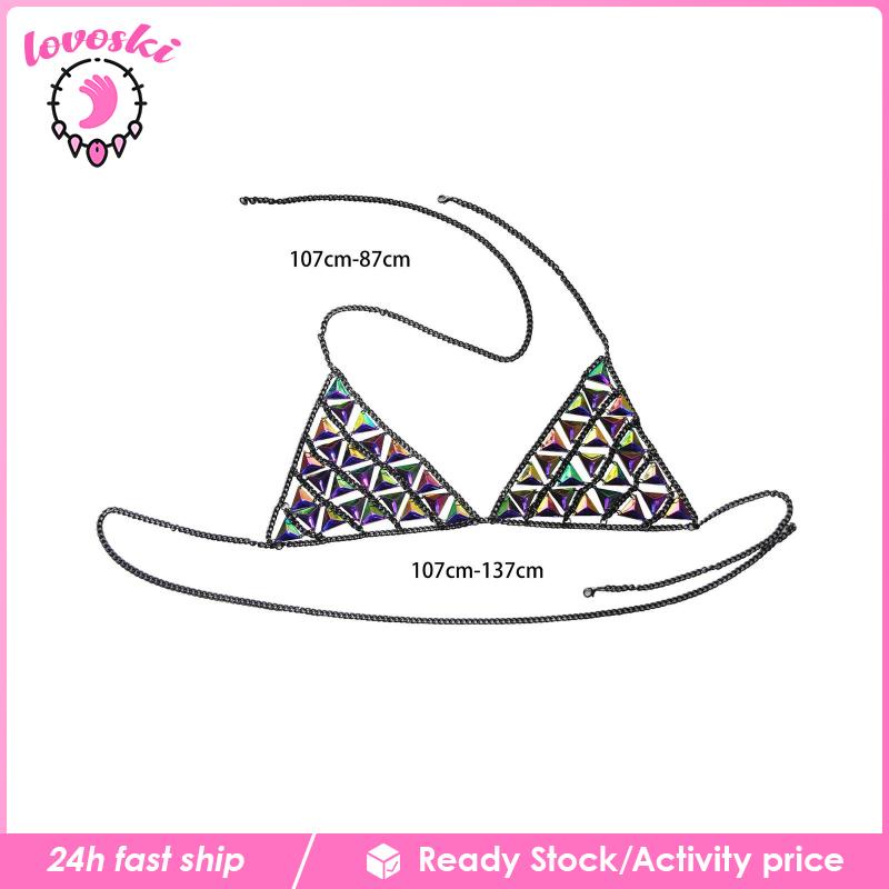 Áo Ngực Đính Kim Sa Lấp Lánh Phong Cách Bohemian Thời Trang Quyến Rũ Cho Nữ