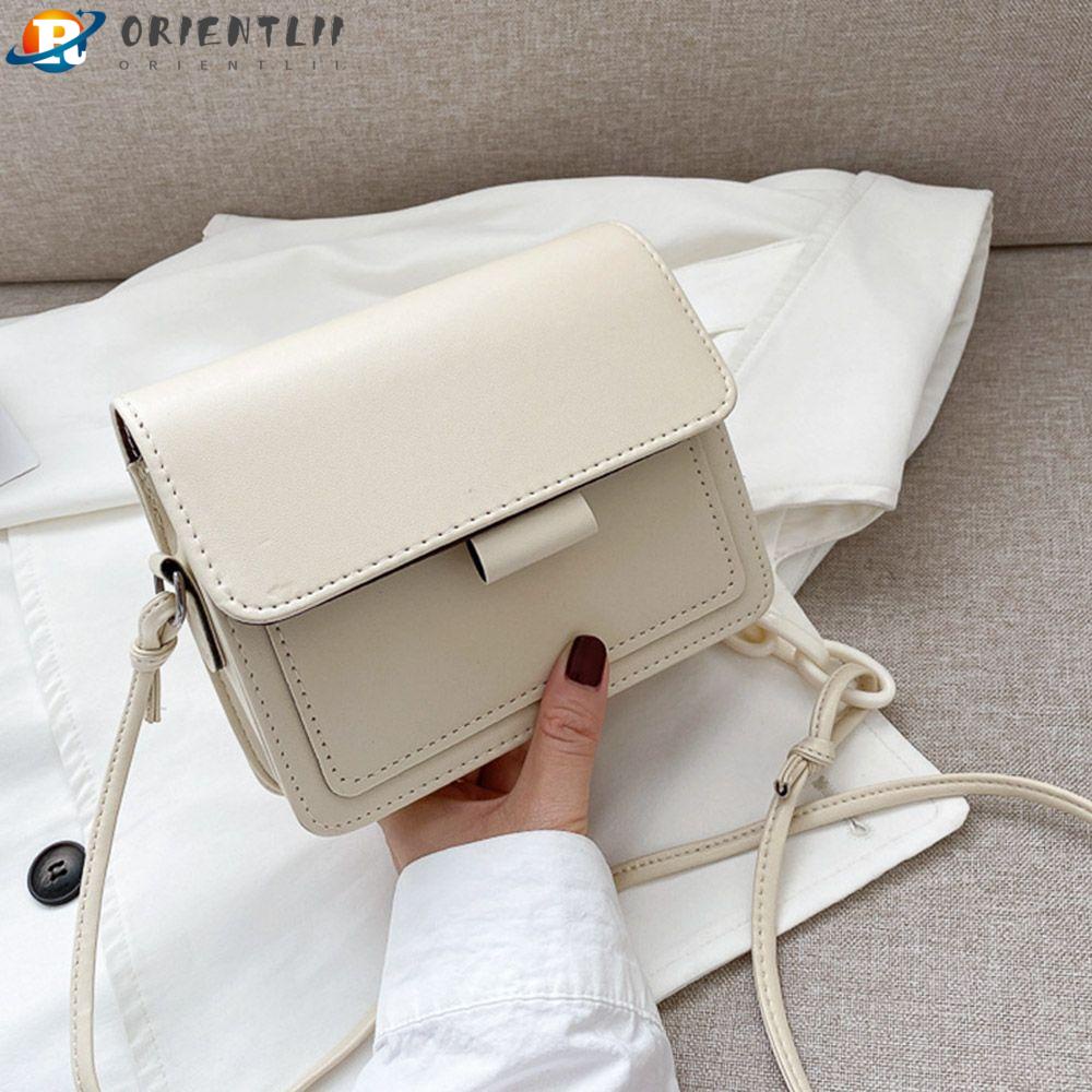 Túi Đeo Vai Da PU Màu Trơn Hiệu Orentlii Thời Trang Cho Bạn Gái