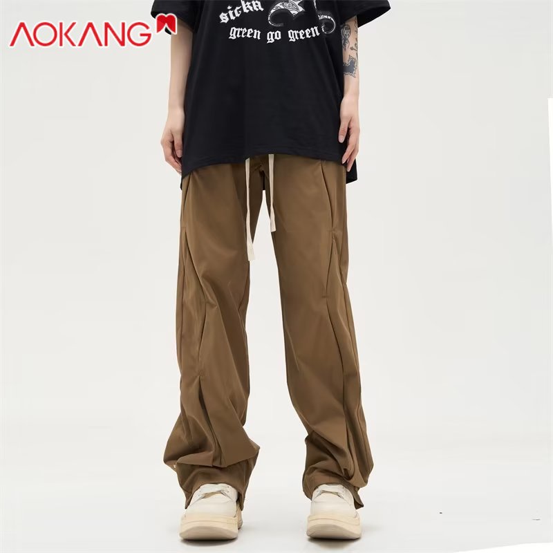 Quần Dài Eo Cao Dáng Rộng Phong Cách retro Mỹ Hàng Mới 2023 Dành Cho Bạn Nam