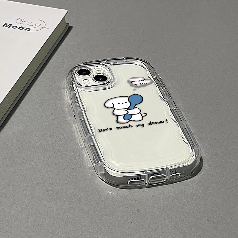 Ốp Điện Thoại Silicon TPU Mềm Trong Suốt Họa Tiết Chú Cún Dễ Thương Cho IPhone 14 13 12 11 Pro XS Max X XR 8 + 7 Plus
