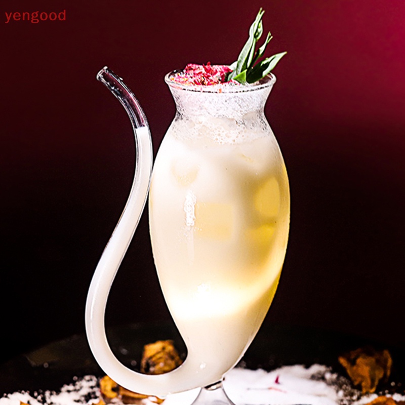 (YGD) Hot SALE! Ly Uống Rượu Whiskey Bằng Thủy Tinh Chịu Nhiệt Kèm Ống Hút