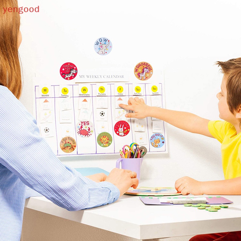 Cuộn 500 Miếng Dán Khen Thưởng Dễ Thương Cho Học Sinh