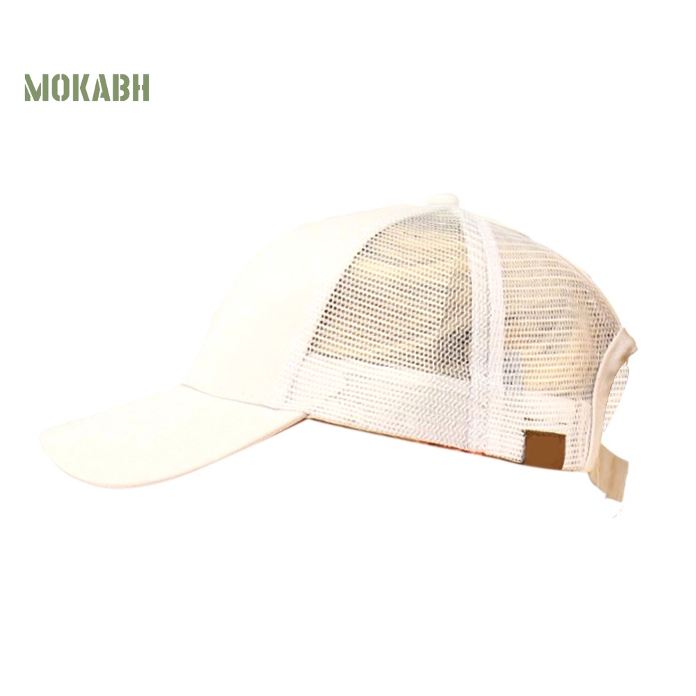 Mũ Lưỡi Trai Cotton Chống Nắng Phối Lưới Có Thể Điều Chỉnh Kích Cỡ