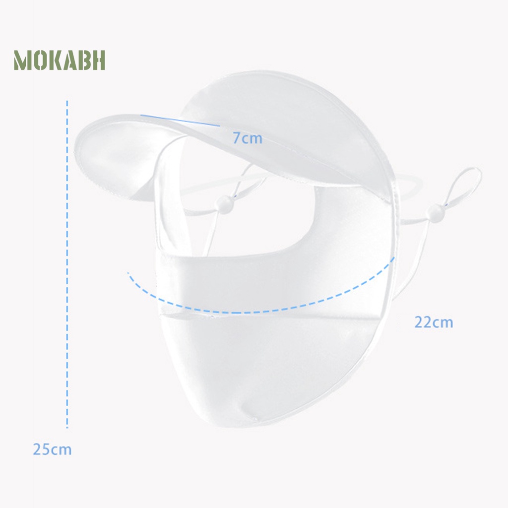 [Mok Abh] Mũ Đội Đầu Đi Xe Đạp Có Vành Che Mắt Bằng Lụa Lạnh Màu Trơn