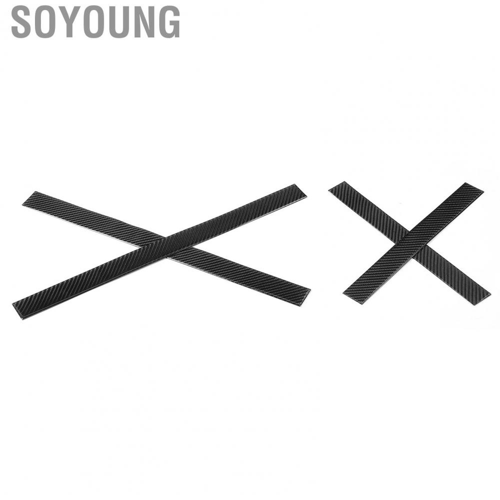 Soyoung Scuff  Protector Door Sill Cover 4Pcs Carbon Fiber Type Maintain Fit for Honda CRV 2016‑2019