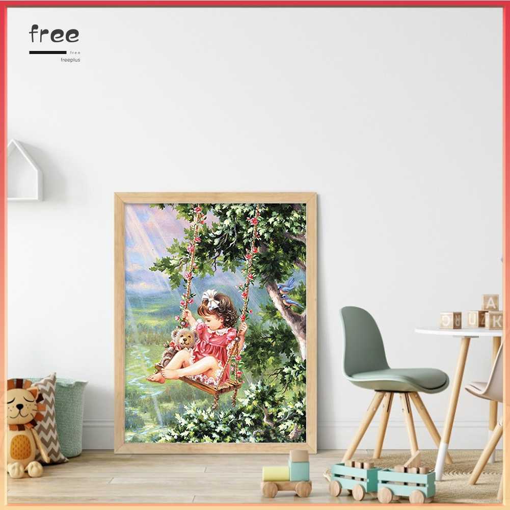 Toàn Bộ Bộ Tranh Thêu Chữ Thập 11CT Bằng cotton Thân Thiện Với Môi Trường Hình Cô Gái