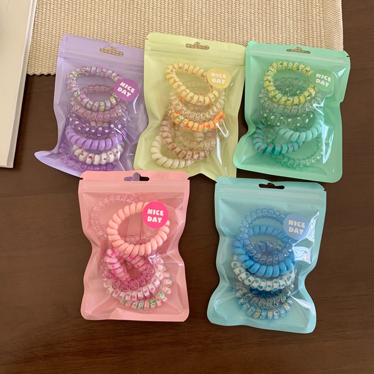 Dây Cột Tóc Co Giãn Cao Không Có Thể Thay Đổi Màu Sắc Ngọt Ngào Cho Nữ