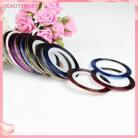 Bộ 30 Cuộn Băng Keo Dán Trang Trí Móng Tay Nhiều Màu Sắc DIY