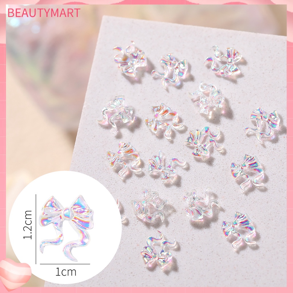 Set 50 Phụ Kiện Trang Trí Móng Tay 3D Hình Nơ Siêu Nhẹ DIY