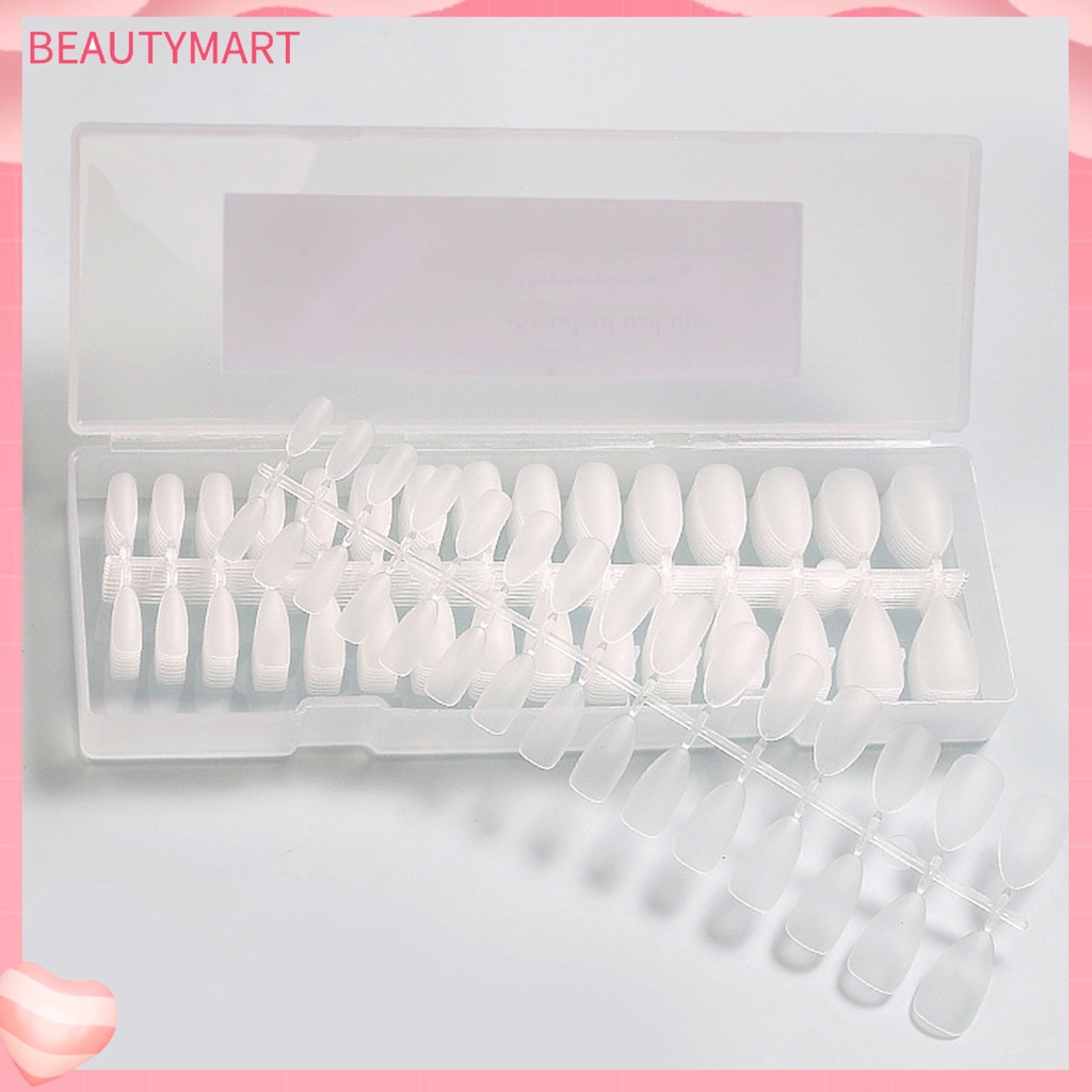 1 Hộp Móng Tay Giả Màu Nhám Siêu Mỏng Linh Hoạt Dễ Sử Dụng Cho Salon