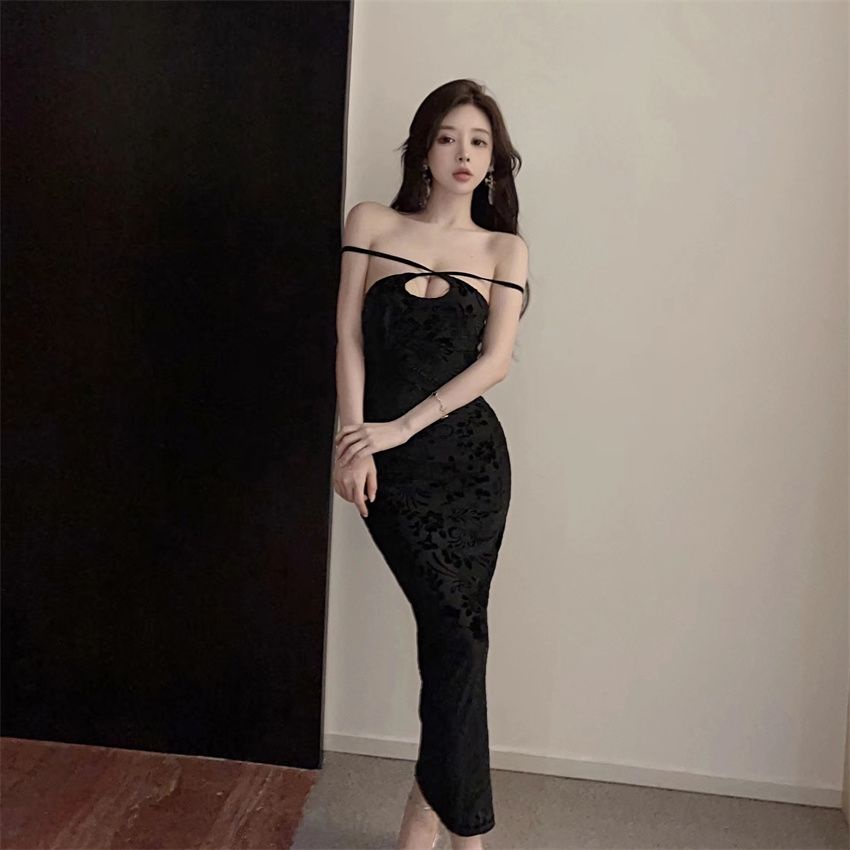 Đầm Dài Sát Nách Ôm Dáng Thời Trang Quyến Rũ Cho Nữ