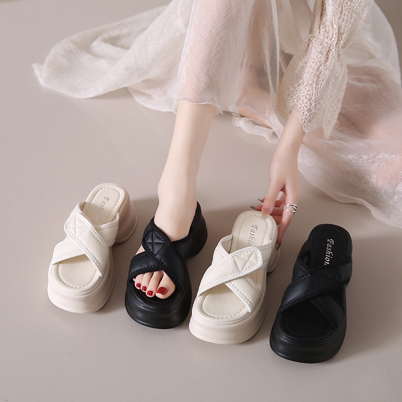 Duoya Dép Sandal Đế Dày Thời Trang Dành Cho Nữ