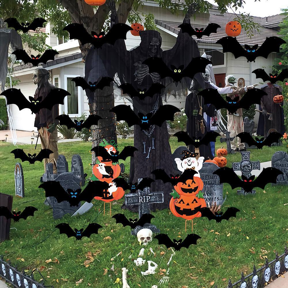 Krny Tiệc Tùng Hiệu Ứng Dạ Quang Ba Chiều Hình Mèo Đen Phát Sáng Trong Tối