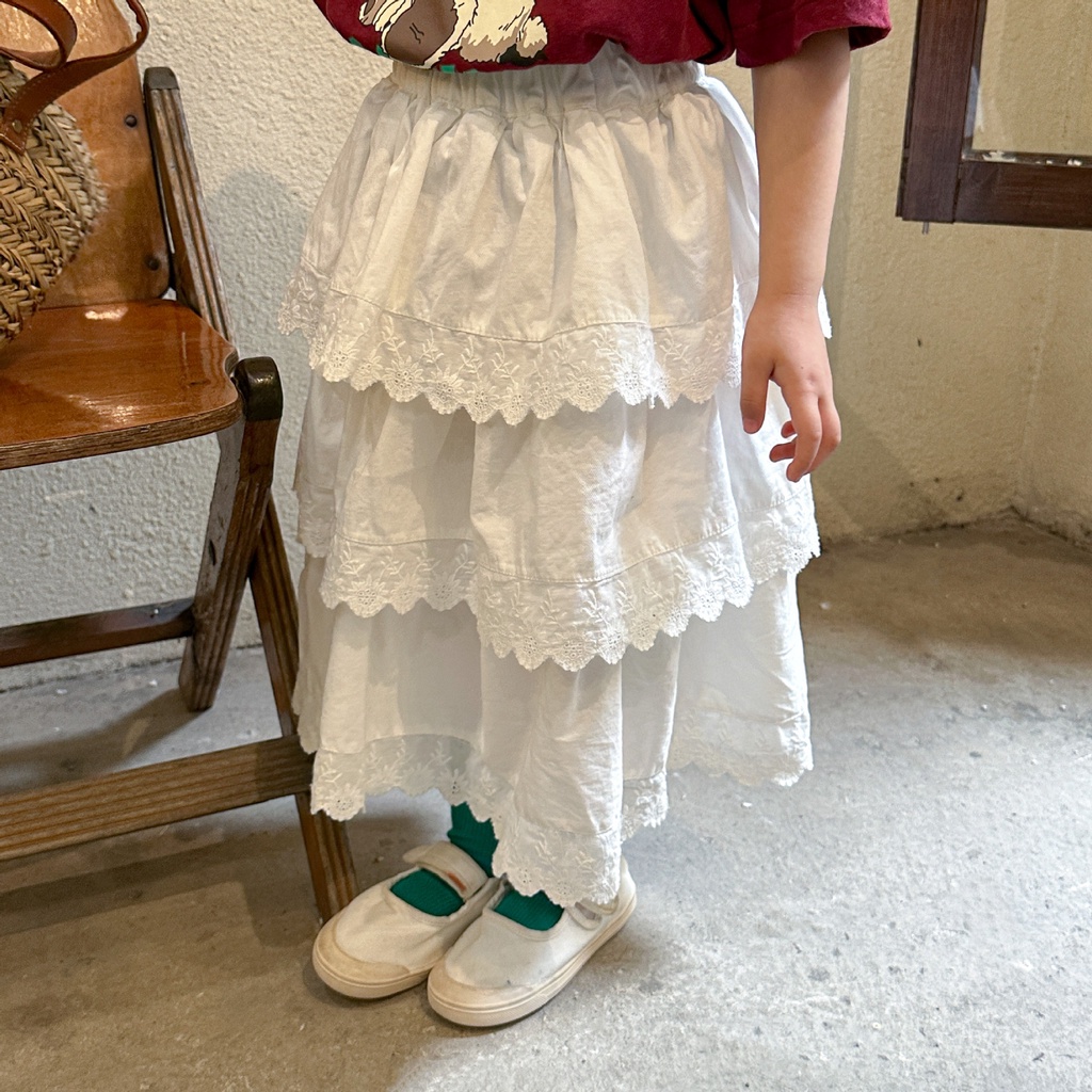 Chân Váy Ren Công Chúa Bằng Cotton Nguyên Chất Phong Cách Mới Dành Cho Bé Gái