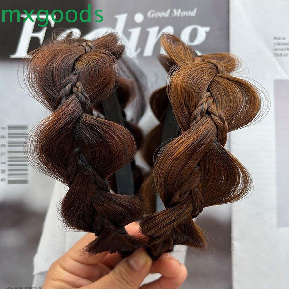 Băng Đô Tóc Giả Thắt Bím Xương Cá Chống Trượt Phong Cách Retro Dành Cho Nữ