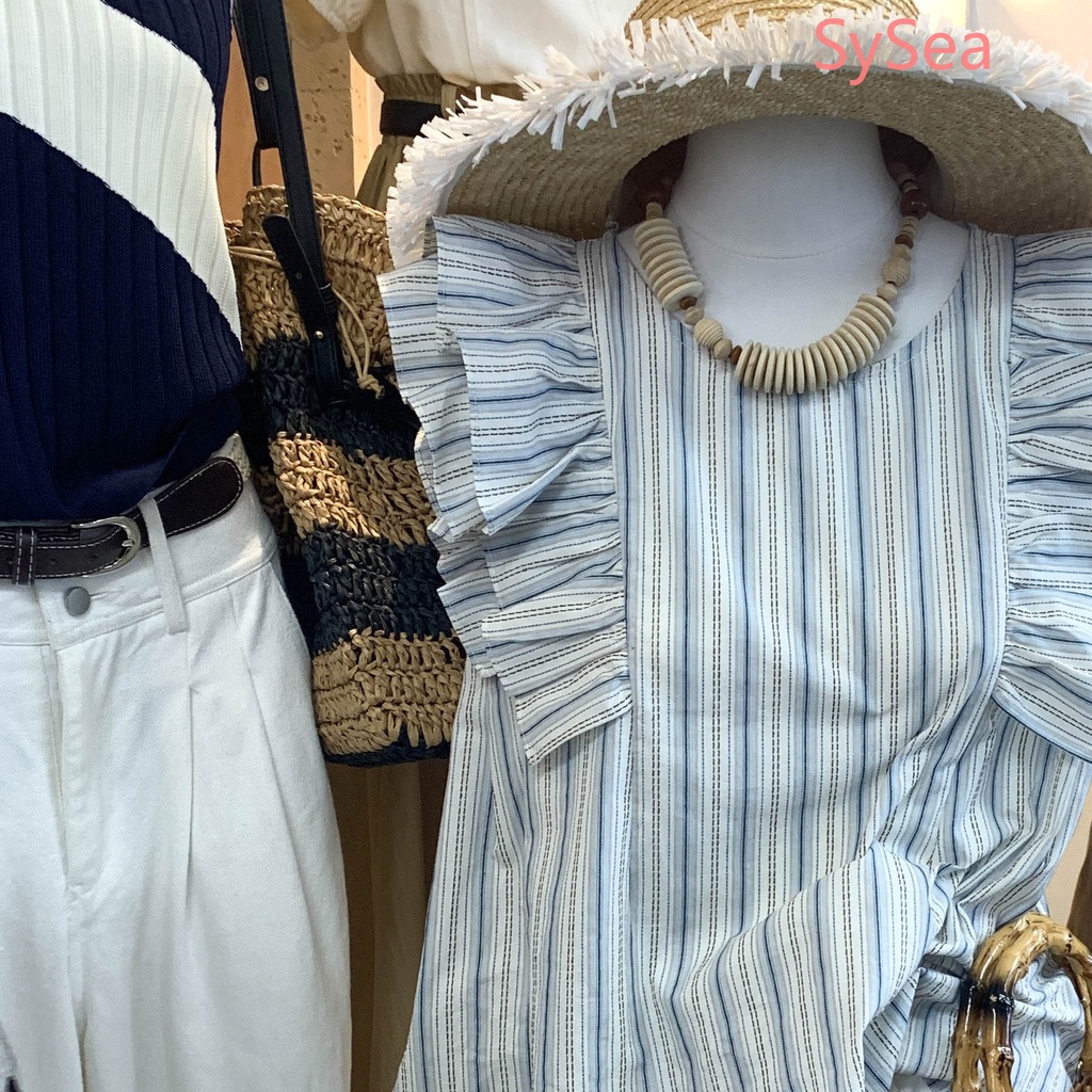 Áo Kiểu Tay Phồng Xếp Ly Phong Cách Retro Pháp